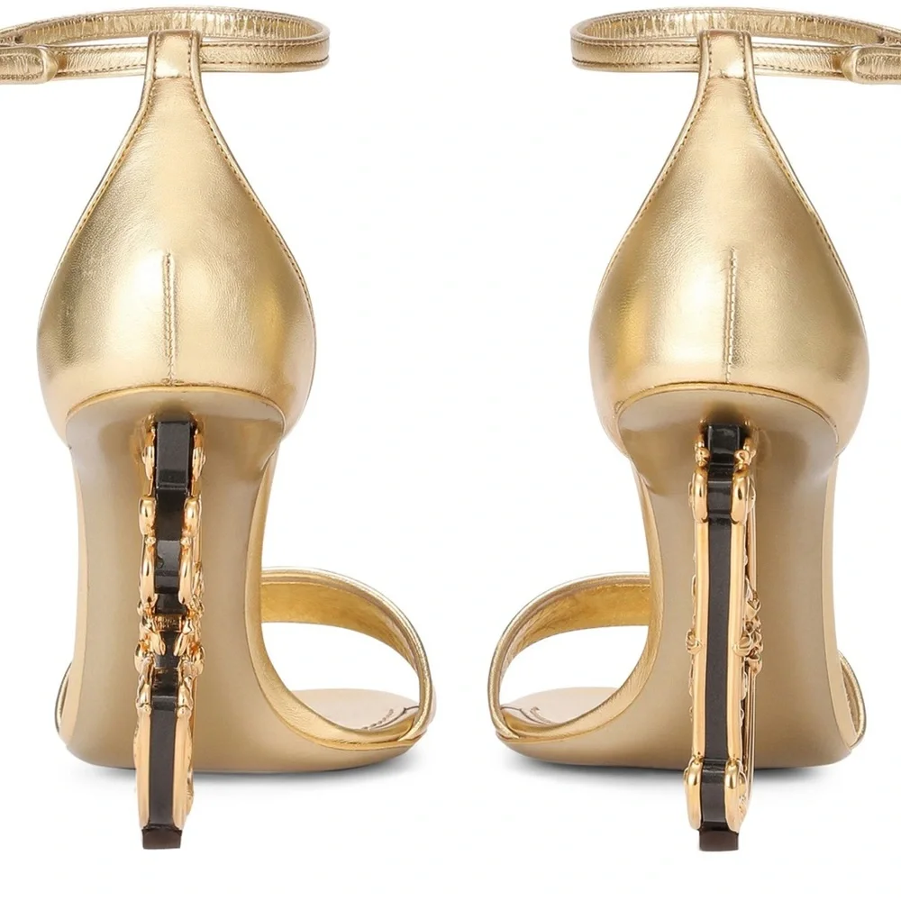 Dolce & Gabbana Devotion gold sandals - Picture 2 of 8